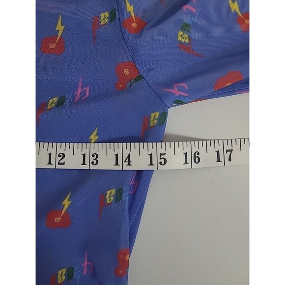 Mukzin Sheer Top Women's Size Small Blue Long Sleeves Tags Attached - Picture 6 of 12